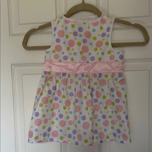 Top Paw Polka Dot Dog Dress - Pink, Purple, Green, White - Large - Picture 1 of 4